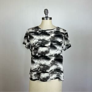 The Podolls Black White Washed Silk Top